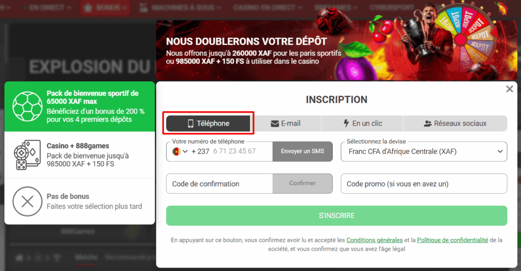 inscription 888starz